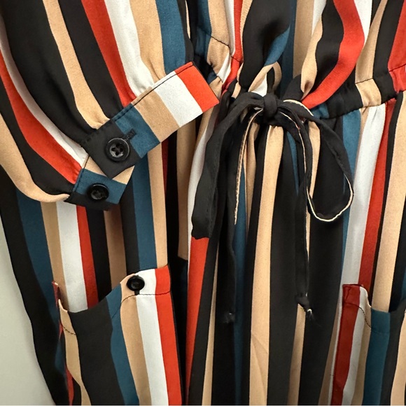 Torrid Georgette Striped Long Sleeve Kimono Duster - Picture 6 of 7